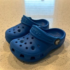 Blue toddler Crocs